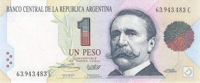 1 Peso Argentinien 1992 p.339b C